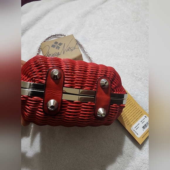 Patricia Nash Papaya Melfi Oval Clam Bag Women's Handbags - Picture 3 of 8